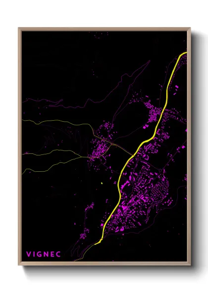 Une affiche de carte sur Vignec