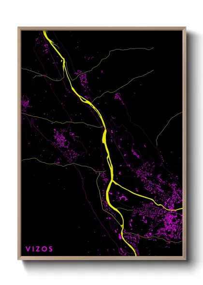 Une affiche de carte sur Vizos