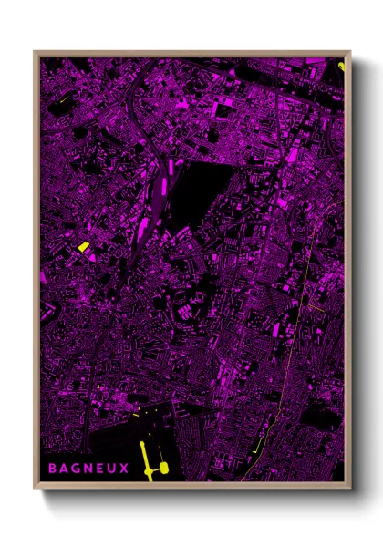 Une affiche de carte sur Bagneux
