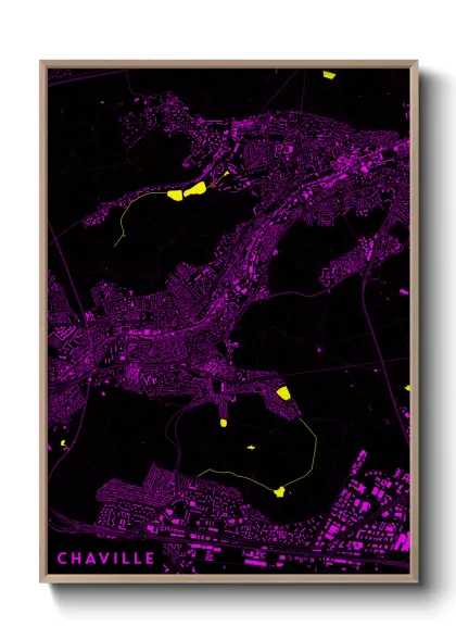 Une affiche de carte sur Chaville