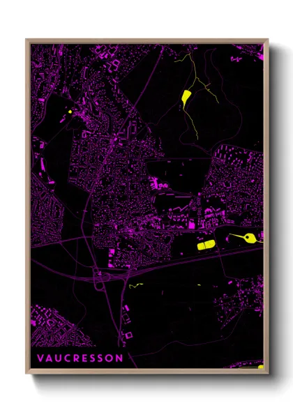 Une affiche de carte sur Vaucresson