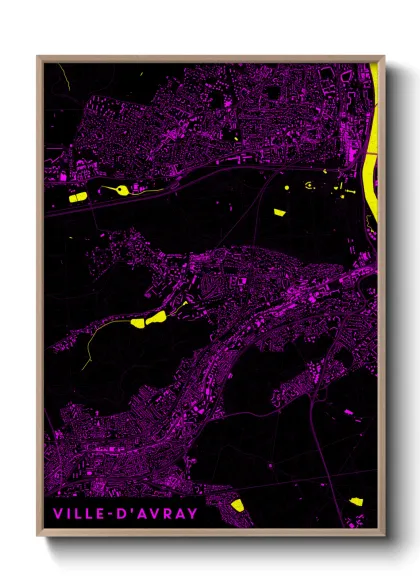 Une affiche de carte sur Ville-d'Avray