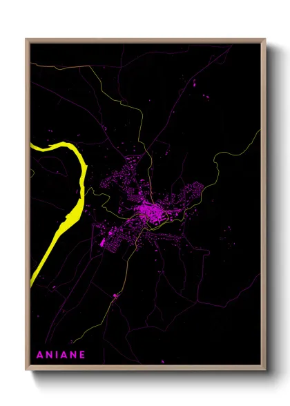 Une affiche de carte sur Aniane