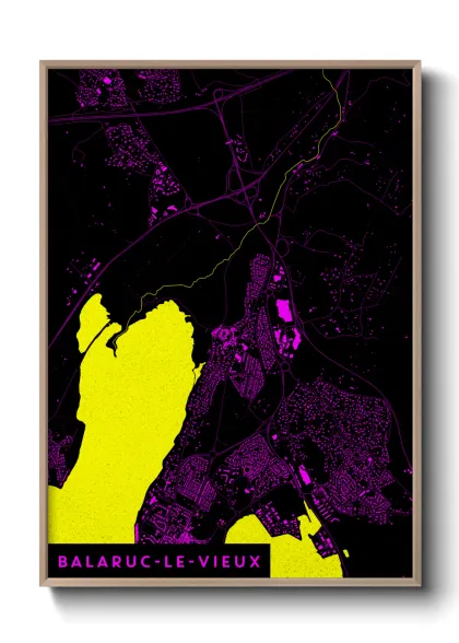 Une affiche de carte sur Balaruc-le-Vieux