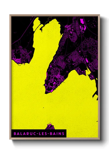 Une affiche de carte sur Balaruc-les-Bains