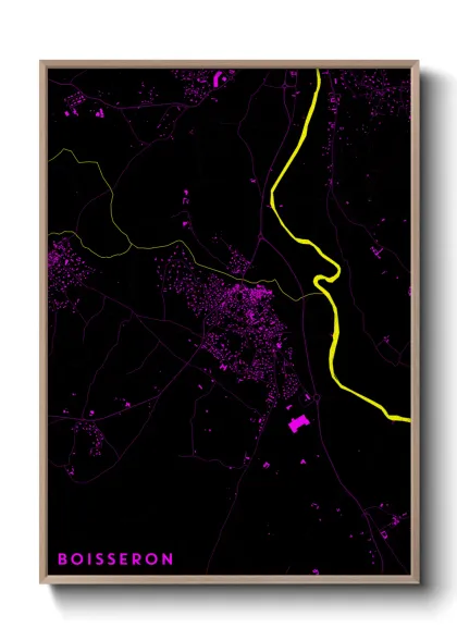 Une affiche de carte sur Boisseron