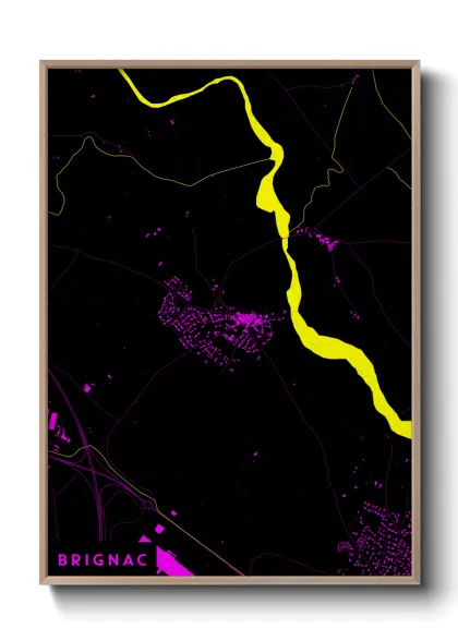 Une affiche de carte sur Brignac