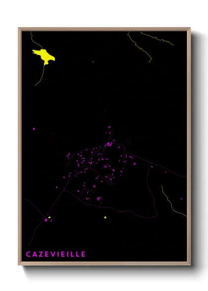 Une affiche de carte sur Cazevieille