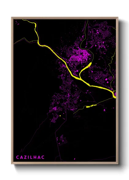 Une affiche de carte sur Cazilhac