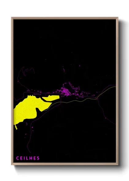 Une affiche de carte sur Ceilhes