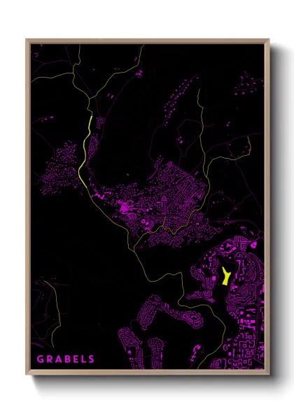 Une affiche de carte sur Grabels