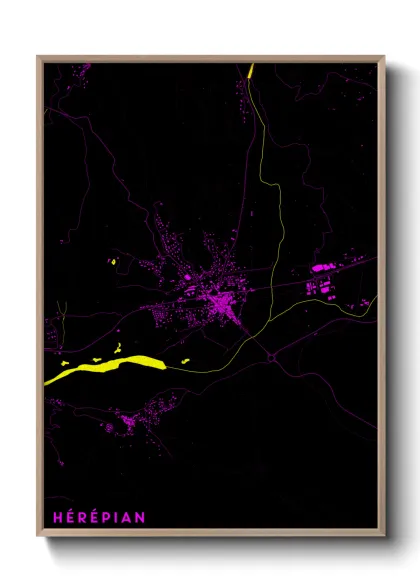 Une affiche de carte sur Hérépian
