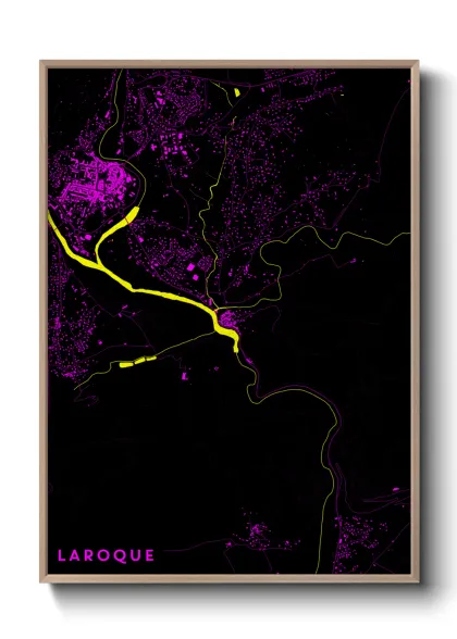 Une affiche de carte sur Laroque