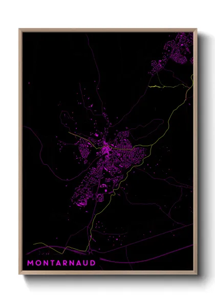 Une affiche de carte sur Montarnaud