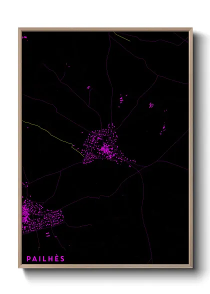 Une affiche de carte sur Pailhès