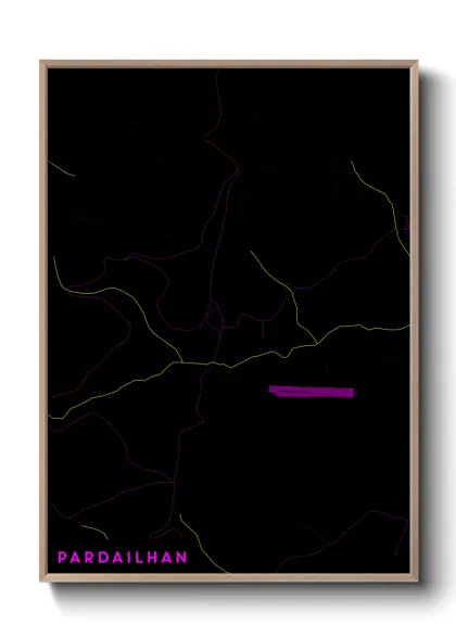 Une affiche de carte sur Pardailhan