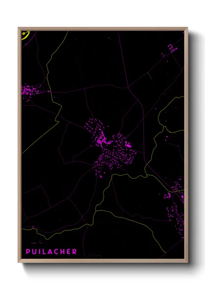 Une affiche de carte sur Puilacher