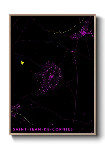 Une affiche de carte sur Saint-Jean-de-Cornies