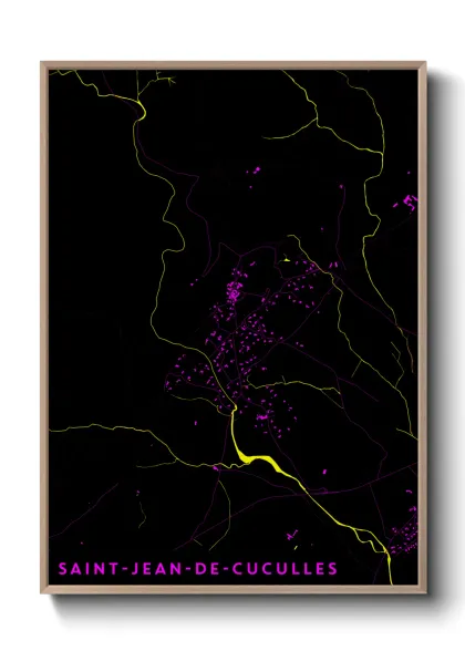 Une affiche de carte sur Saint-Jean-de-Cuculles