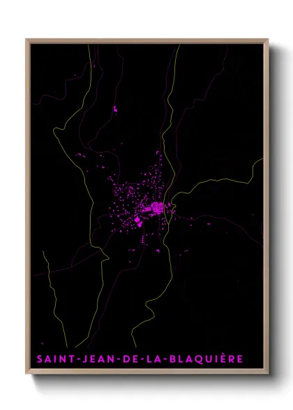 Une affiche de carte sur Saint-Jean-de-la-Blaquière