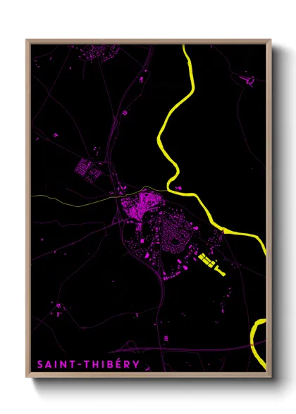 Une affiche de carte sur Saint-Thibéry