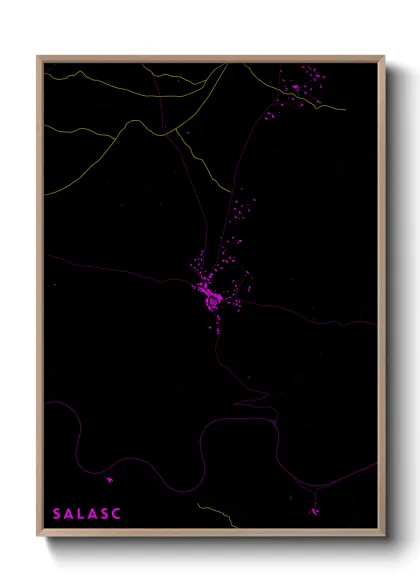 Une affiche de carte sur Salasc