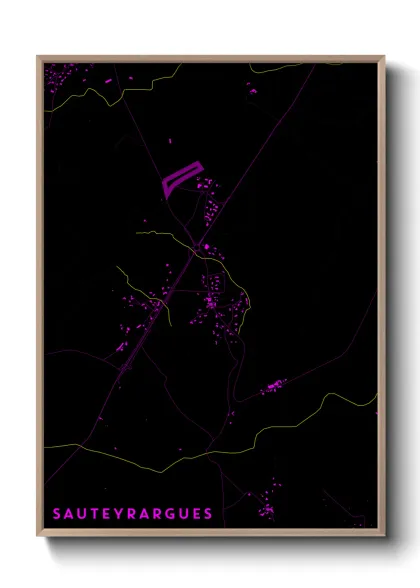 Une affiche de carte sur Sauteyrargues