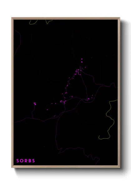 Une affiche de carte sur Sorbs