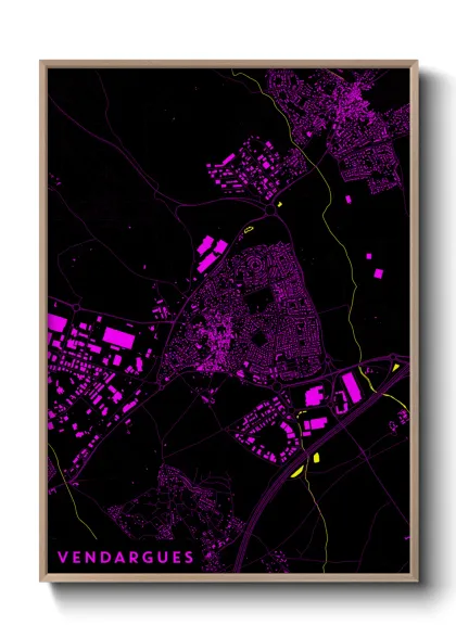 Une affiche de carte sur Vendargues