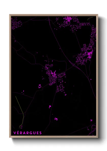 Une affiche de carte sur Vérargues