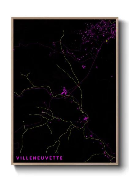 Une affiche de carte sur Villeneuvette