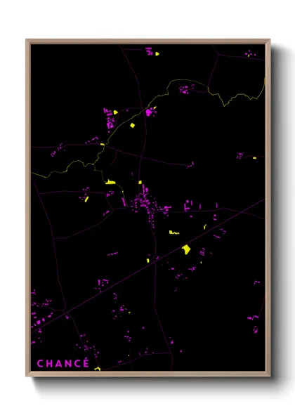 Une affiche de carte sur Chancé