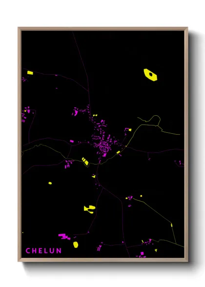 Une affiche de carte sur Chelun