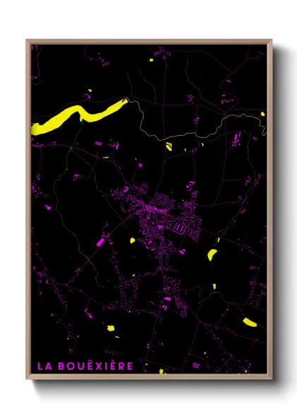 Une affiche de carte sur La Bouëxière