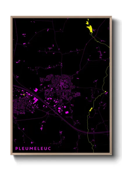 Une affiche de carte sur Pleumeleuc