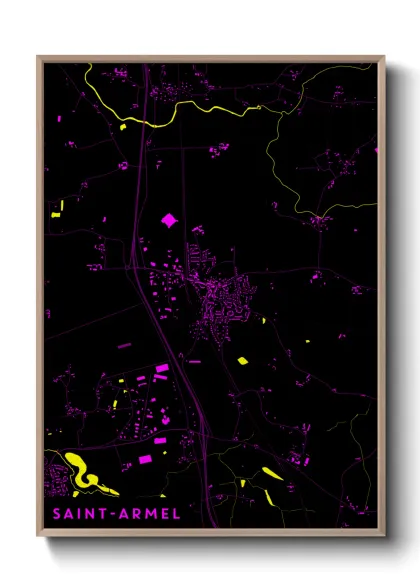 Une affiche de carte sur Saint-Armel
