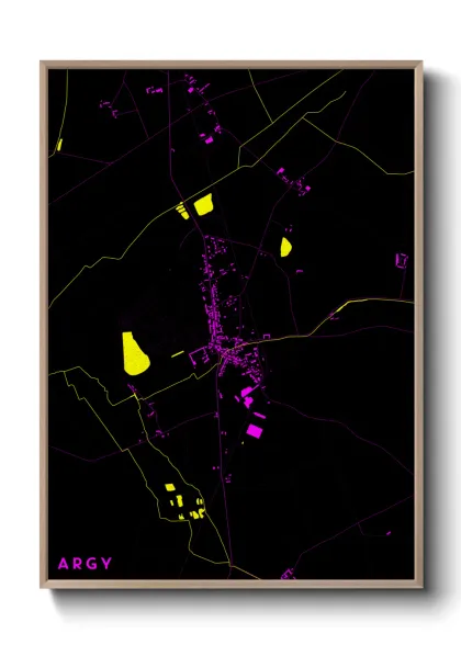 Une affiche de carte sur Argy