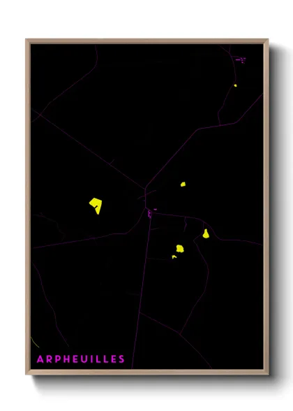 Une affiche de carte sur Arpheuilles