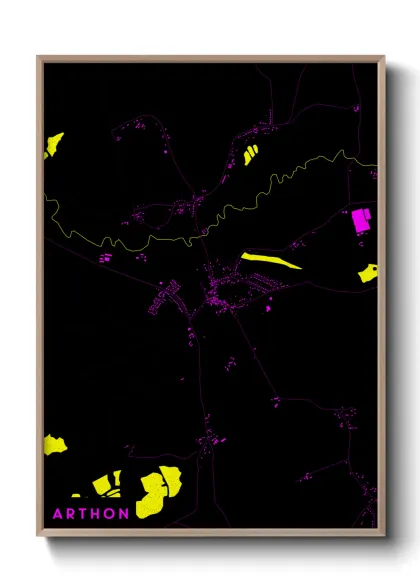 Une affiche de carte sur Arthon