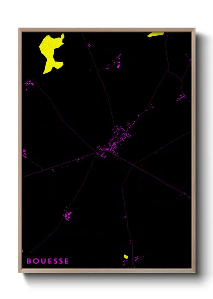 Une affiche de carte sur Bouesse