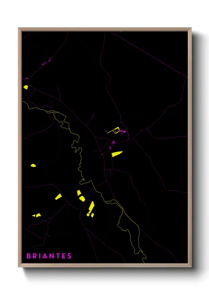 Une affiche de carte sur Briantes