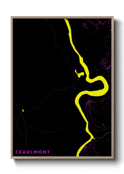 Une affiche de carte sur Ceaulmont