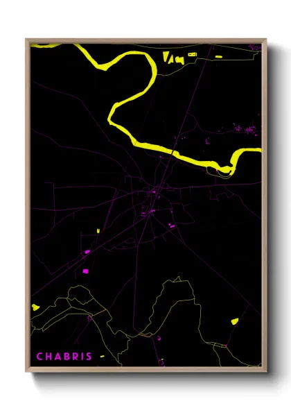 Une affiche de carte sur Chabris