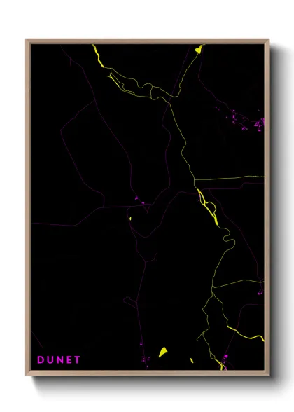 Une affiche de carte sur Dunet