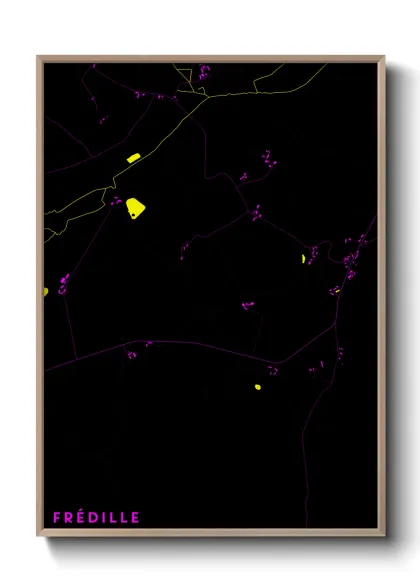 Une affiche de carte sur Frédille