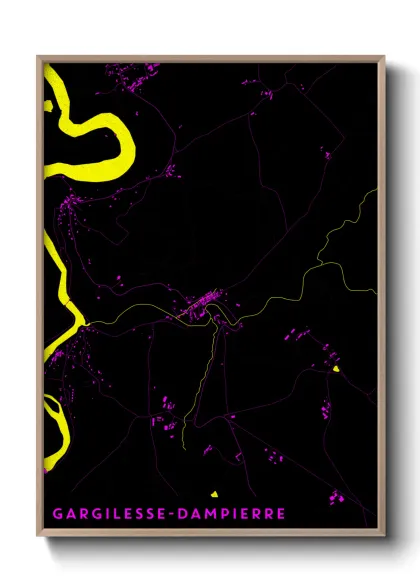 Une affiche de carte sur Gargilesse-Dampierre