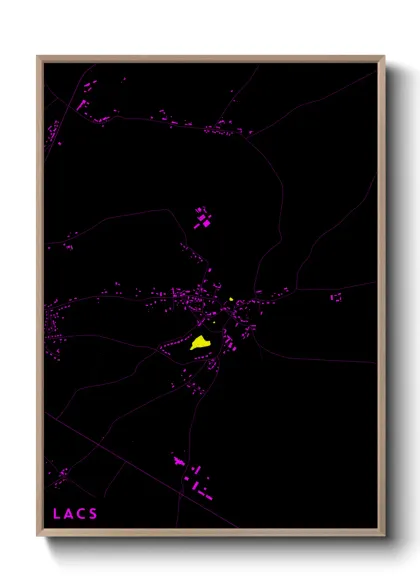 Une affiche de carte sur Lacs