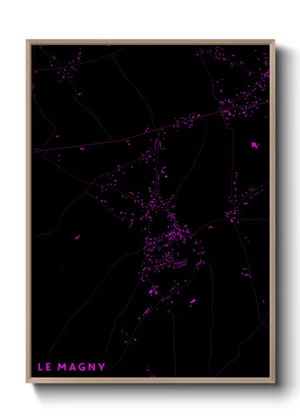 Une affiche de carte sur Le Magny