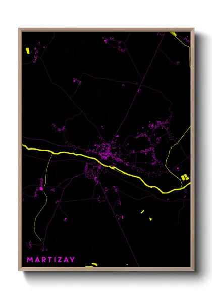 Une affiche de carte sur Martizay