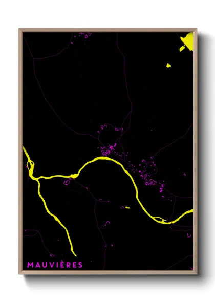 Une affiche de carte sur Mauvières